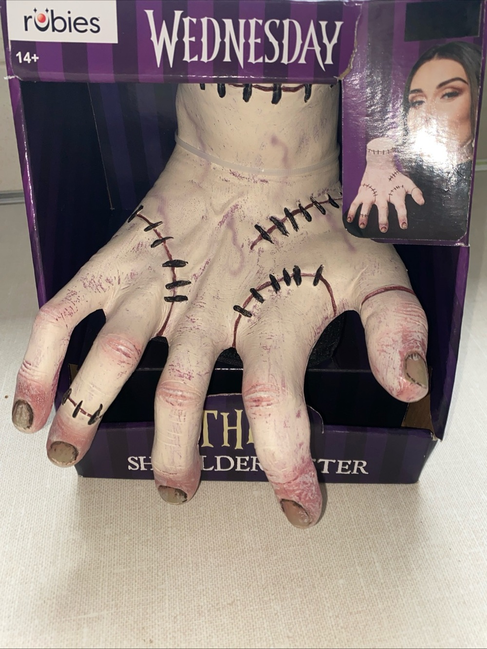 Thing The Addams Family Wednesday Shoulder Sitter Hand Rubies Costume Prop